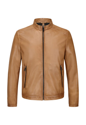 Tan Ernesto Leather Jacket