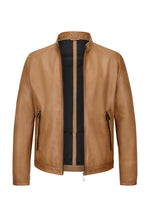 Load image into Gallery viewer, Tan Ernesto Leather Jacket
