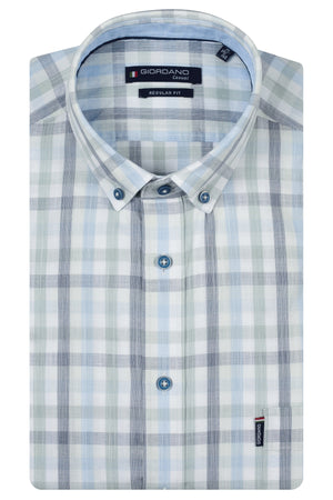 Green Check Short Sleeve Shirt