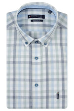 Load image into Gallery viewer, Green Check Short Sleeve Shirt
