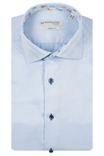 Load image into Gallery viewer, Sky Contrast Collar Shirt

