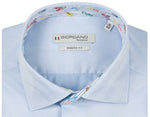 Load image into Gallery viewer, Sky Contrast Collar Shirt
