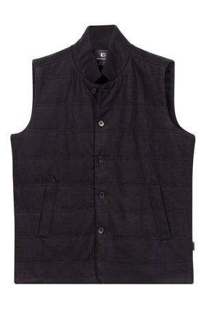 Navy Brushed Wool Gilet