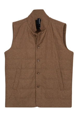 Brown Brushed Wool Gilet