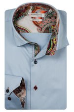 Load image into Gallery viewer, Sky Satin Stretch Shirt
