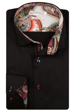 Black Satin Stretch Shirt