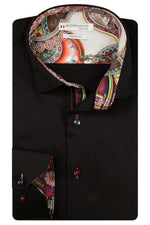 Load image into Gallery viewer, Black Satin Stretch Shirt
