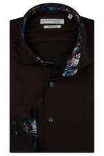 Load image into Gallery viewer, Chocolate Flower Trim Shirt
