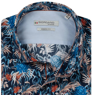 Blue Flower Print Shirt