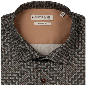 Brown Graphic Print Shirt