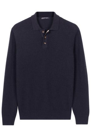 Navy Knitted Polo