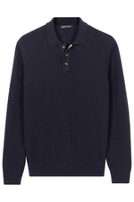 Load image into Gallery viewer, Navy Knitted Polo
