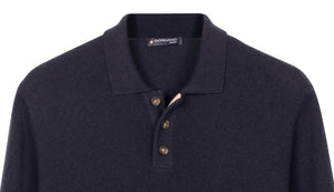 Navy Knitted Polo