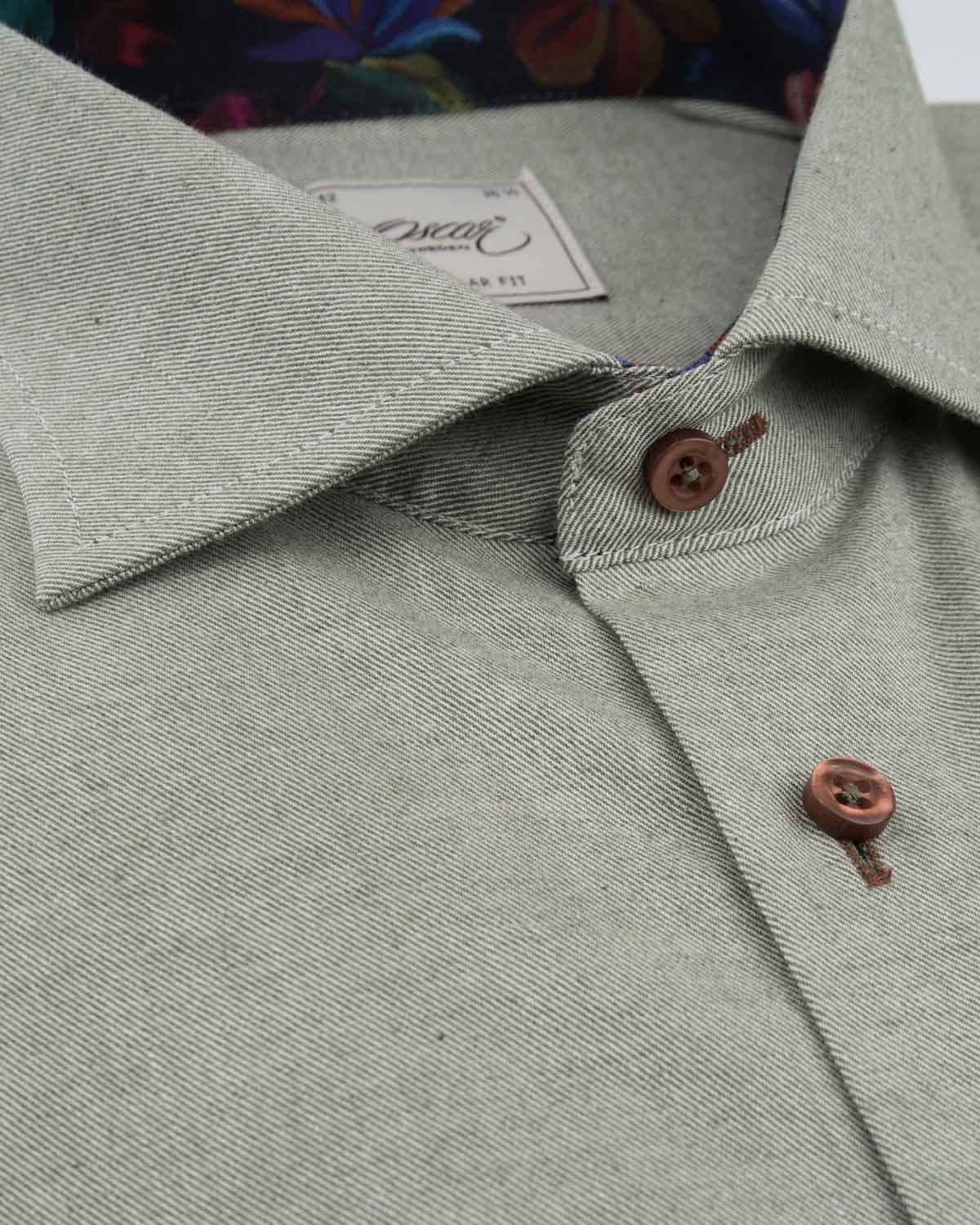 Green Brushed Cotton Shirt