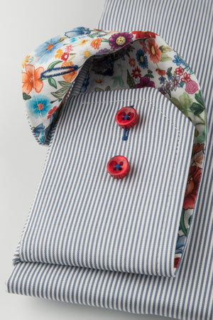 Blue Neat Stripe Shirt