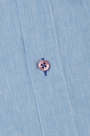 Blue Linen Cotton Shirt