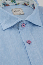 Load image into Gallery viewer, Blue Linen Cotton Shirt
