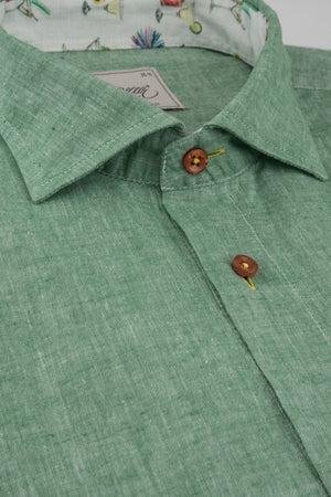 Green Linen Cotton Shirt
