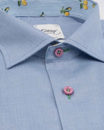 Load image into Gallery viewer, Blue Neat Print Short Sleeve Shirt
