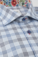 Load image into Gallery viewer, Blue Check Short Sleeve Shirt
