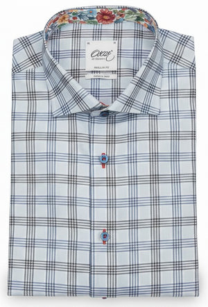 Blue Check Short Sleeve Shirt