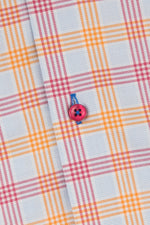 Load image into Gallery viewer, Orange Check Short Sleeve Shirt
