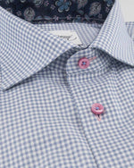 Load image into Gallery viewer, Blue Checked Contrast Details Shirt
