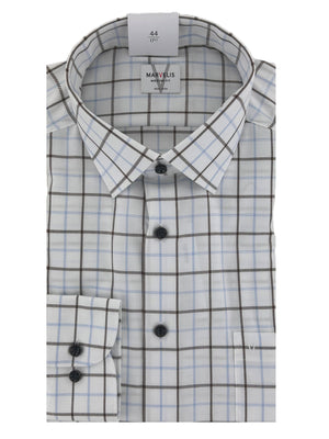 Taupe Check Print  Shirt