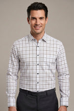 Load image into Gallery viewer, Taupe Check Print  Shirt
