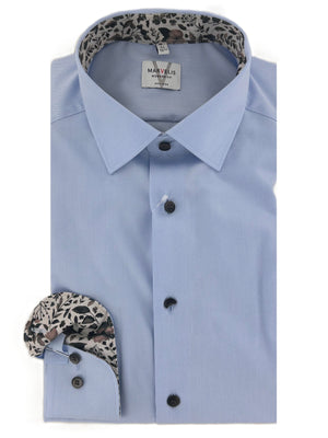 Blue Diagonal Twill Shirt