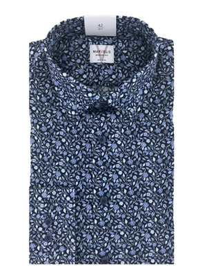 Blue Floral Print Shirt