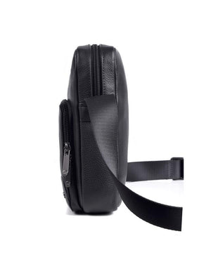 Black Leather Man Bag