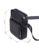 Load image into Gallery viewer, Black Leather Man Bag
