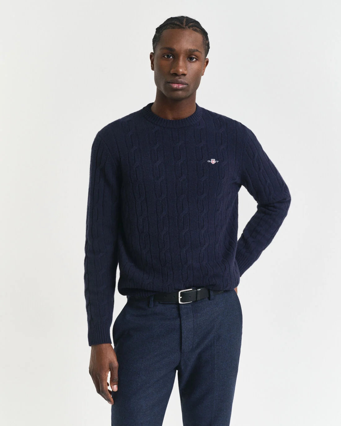 Navy Cable Knit Jumper