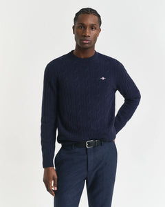 Navy Cable Knit Jumper