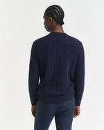 Load image into Gallery viewer, Navy Cable Knit Jumper
