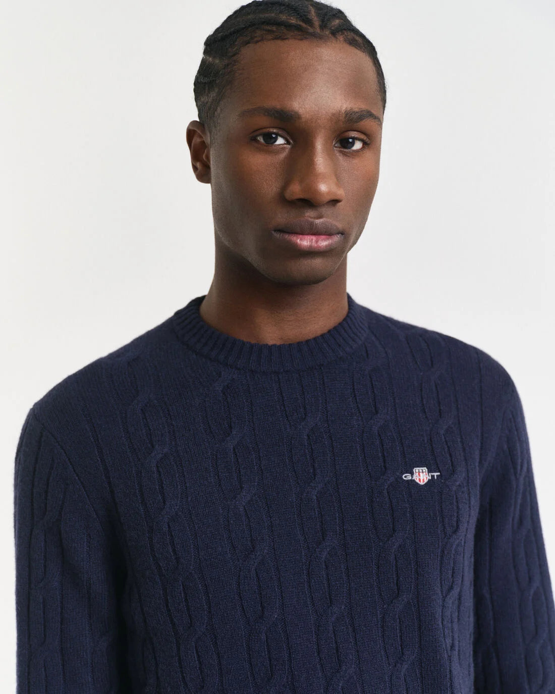 Navy Cable Knit Jumper