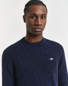 Navy Cable Knit Jumper