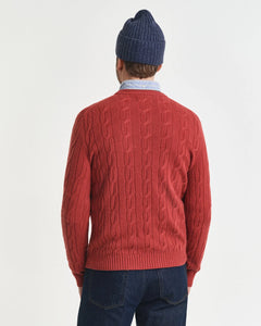 Rust Cable Knit Jumper