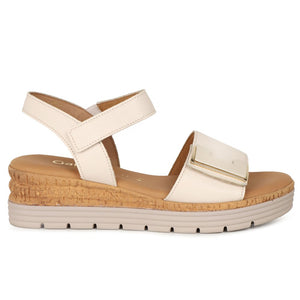 Beige Shout Wedge Heel Sandals
