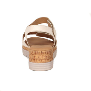 Beige Shout Wedge Heel Sandals