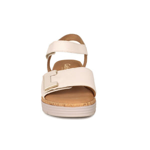 Beige Shout Wedge Heel Sandals