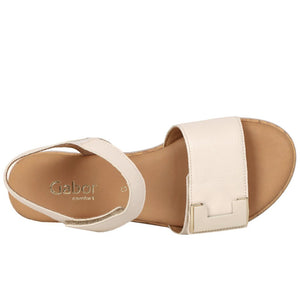Beige Shout Wedge Heel Sandals