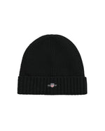 Load image into Gallery viewer, Gant Shield Wool Beanie Black
