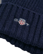 Load image into Gallery viewer, Gant Shield Wool Beanie Navy
