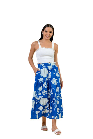 Blue Cady Skirt