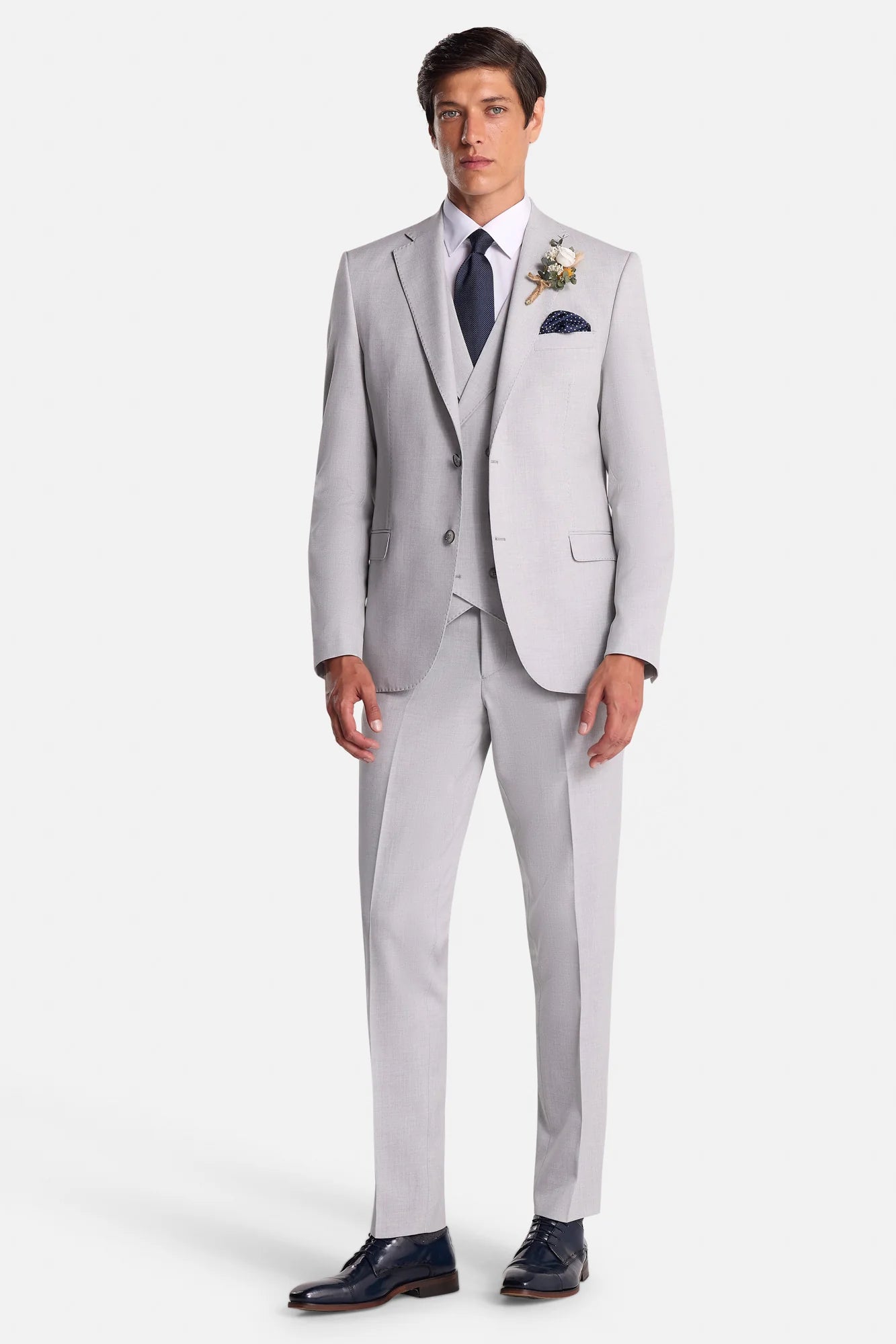 Silver Suit Jacket Regular Length