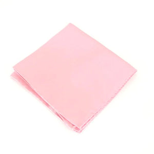 Van Buck Plain Silk Pocket Square Pink