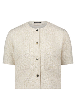 Beige Sweatshirt Jacket