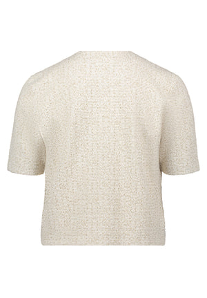 Beige Sweatshirt Jacket
